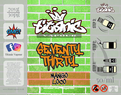 Titanic vapour Seventy thirty